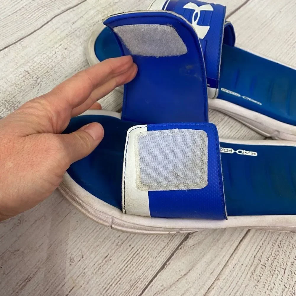Under Armour comfort slides w/adjustable top strap sz 5 youth